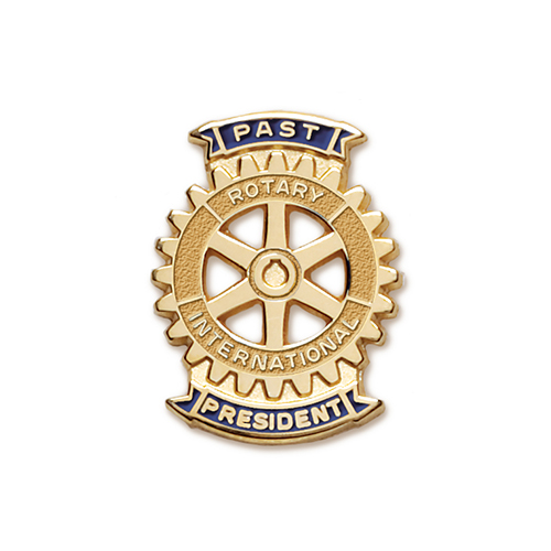 Rotary Ribbon Style Past President Lapel Pin Gold Filled